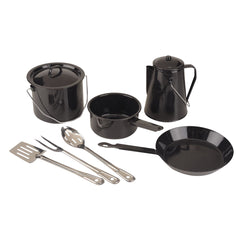 Coleman 8-Piece Enamel Cooking Set Black [2000016413]