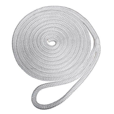 Robline Premium Nylon Double Braid Dock Line - 3/8" x 25 - White [7181926]