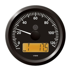 Veratron 3-3/8" (85 mm) ViewLine Speedometer - 0 to 120 KMH - 12/24V - Black Dial  Triangular Bezel [A2C59512369]