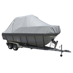 Carver Performance Poly-Guard Specialty Boat Cover f/21.5 Walk Around Cuddy  Center Console Boats - Grey [90021P-10]