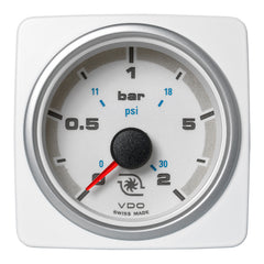 Veratron 52 MM (2-1/16") AcquaLink Boost Press Gauge 2 Bar/30 PSI - White Dial  Bezel [A2C1338720001]