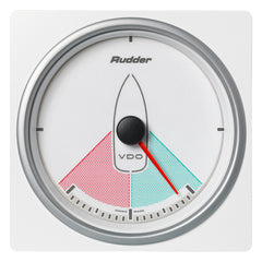 Veratron 4-3/8" (110mm) AcquaLink Rudder Angle Gauge 80 - 12/24V - White Dial  Bezel [A2C1338860001]