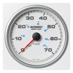 Veratron 4-3/8" (110mm) AcquaLink Speed Over Ground 70 MPH/155 KMH - 12/24V - White Dial  Bezel [A2C1338900001]