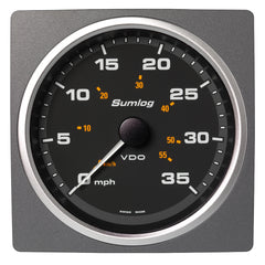 Veratron 4-3/8" (110mm) AcquaLink Speed Through Water 35 MPH/55 KPH - 12/24V - Black Dial  Bezel [A2C59501907]