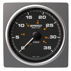 Veratron 4-3/8" (110mm) AcquaLink Speed Over Ground 35 MPH/60 KMH - 12/24V - Black Dial  Bezel [A2C59501910]